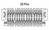Dimensionet: Zero8 Plug, i drejtë, 20-pinësh