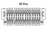Përmasat: Zero8 Plug, i drejtë, 80-pin