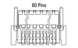 Dimensionet e prizës Zero8 me 80 pin të pjerrët
